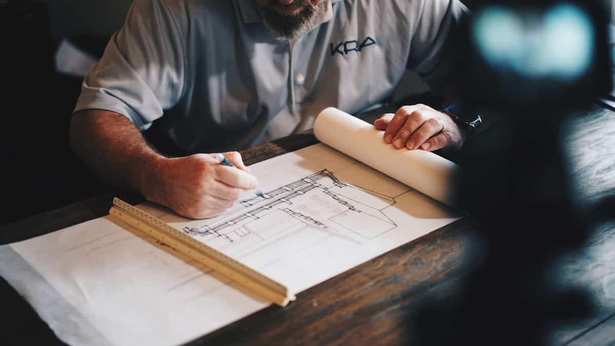 Construction professionals on site